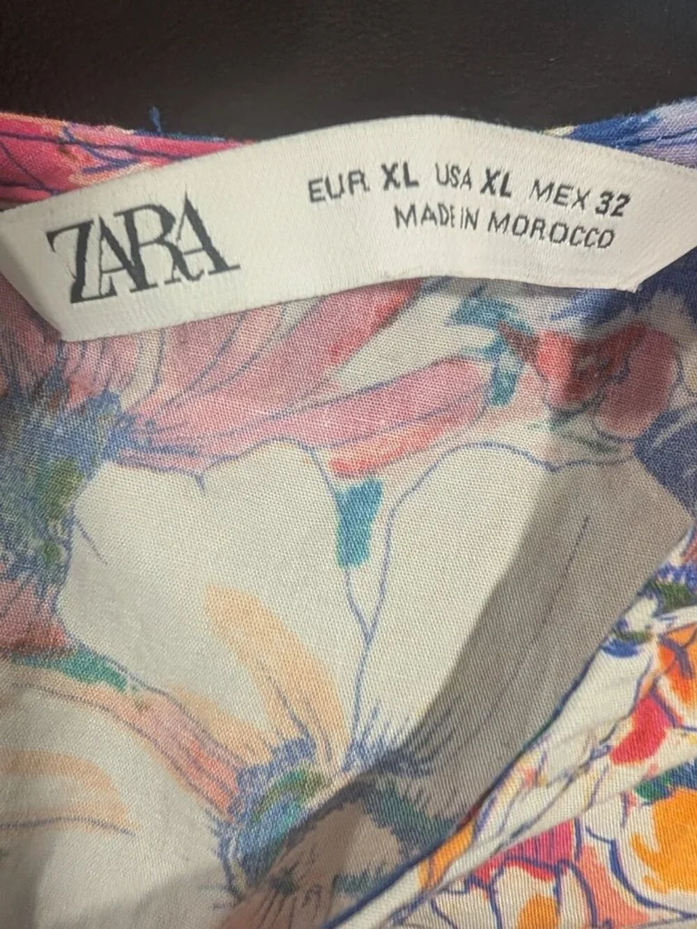 Zara | Vibrant Floral Poplin Peplum Blouse In Multicolor - Picture 6 of 11